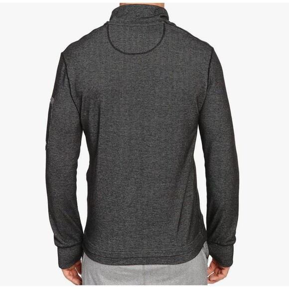 Manduka Yoga Men's Performance 1/4 Zip Rib Top Sweatshirt Sport Black/Gray Sz M - Picture 3 of 10